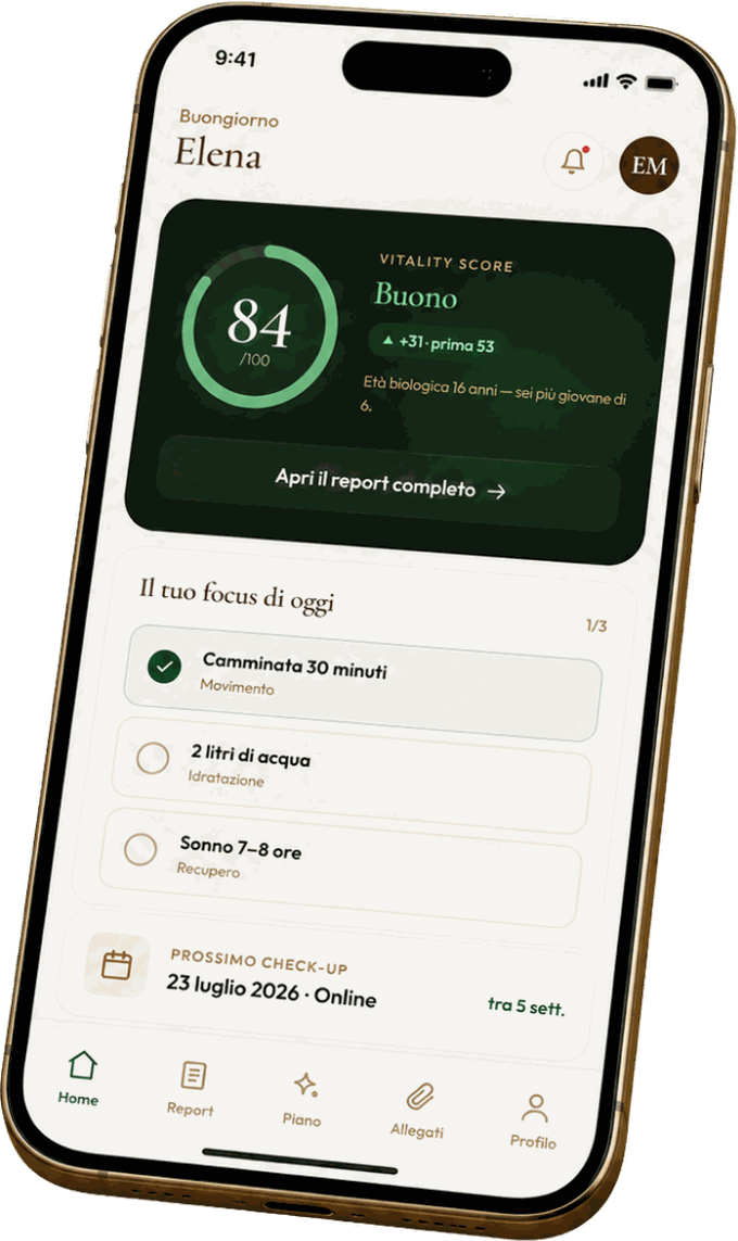 L'app ELÉVA con Vitality Score e focus giornaliero